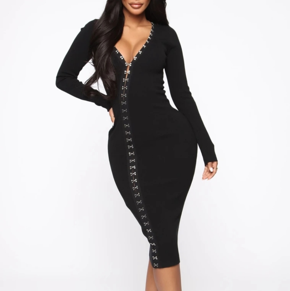 Off the hook midi dress